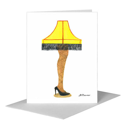Leg Lamp, Greeting Card (#8120AA) A2 Card Front, www.printedcanvas.com