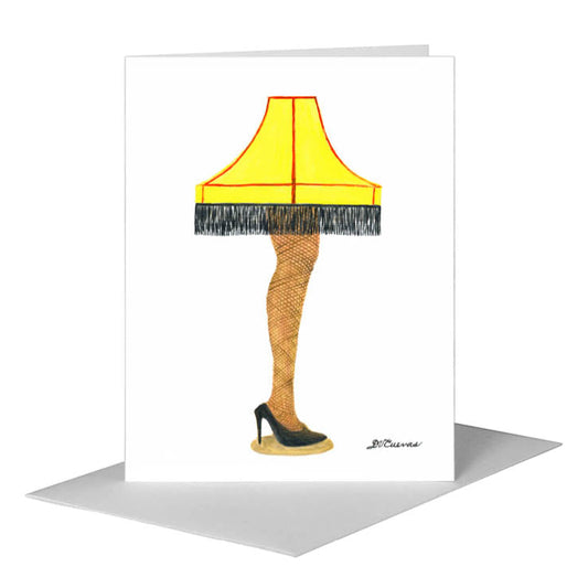 Leg Lamp, Greeting Card (#8120AA) A2 Card Front, www.printedcanvas.com