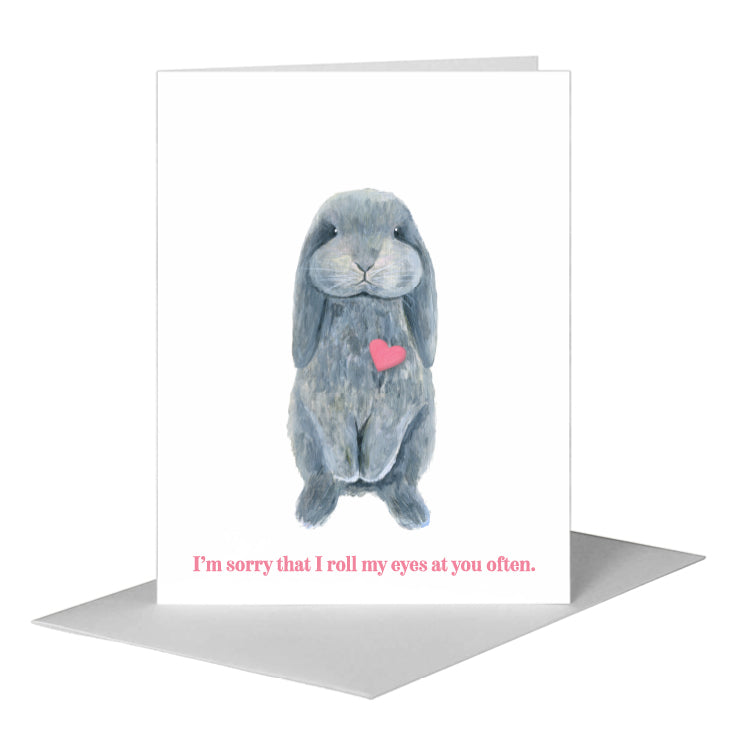 Bunny Boo, Greeting Card (#8121B) A2 Card Front, www.printedcanvas.com