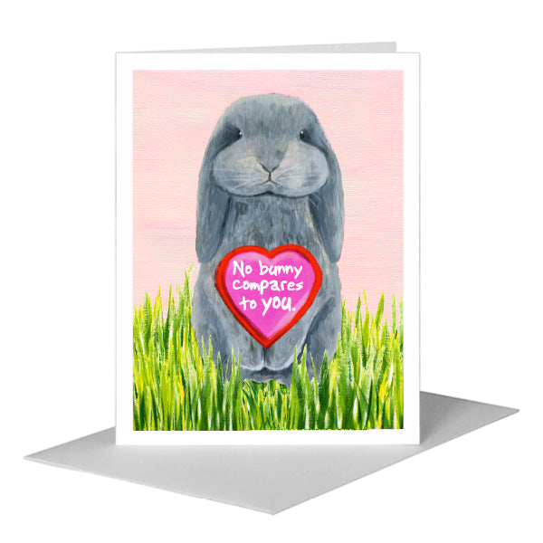 Bunny Boo, Greeting Card (#8121C), A2 Card Front, www.printedcanvas.com