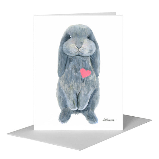 Bunny Boo, Greeting Card (#8121D) A2 Card Front, www.printedcanvas.com