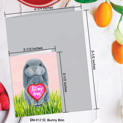 Bunny Boo, Greeting Card (8121E), Enclosure, www.printedcanvas.com
