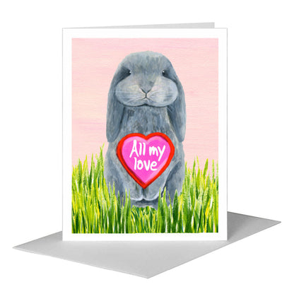 Bunny Boo, Greeting Card (#8121E), A2 Card Front, www.printedcanvas.com