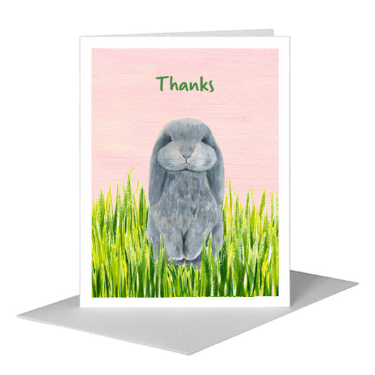 Bunny Boo, Greeting Card (#8121J) A2 Card Front, www.printedcanvas.com
