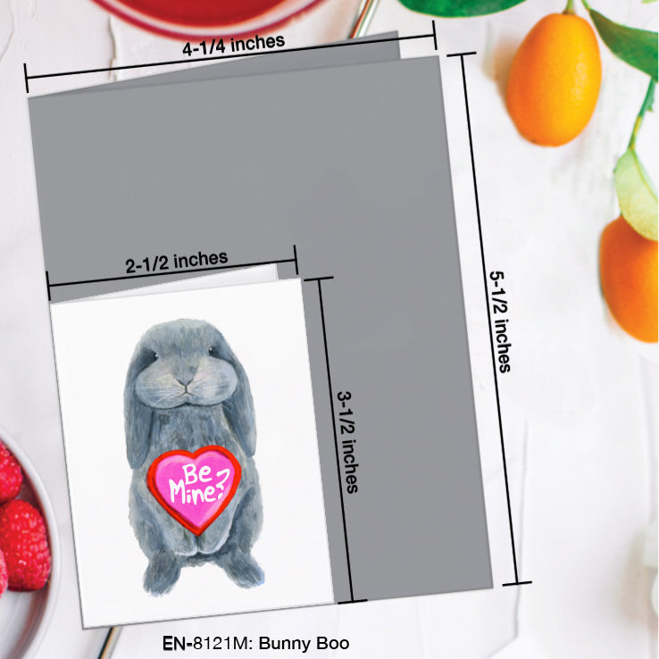 Bunny Boo, Greeting Card (8121M), Enclosure, www.printedcanvas.com