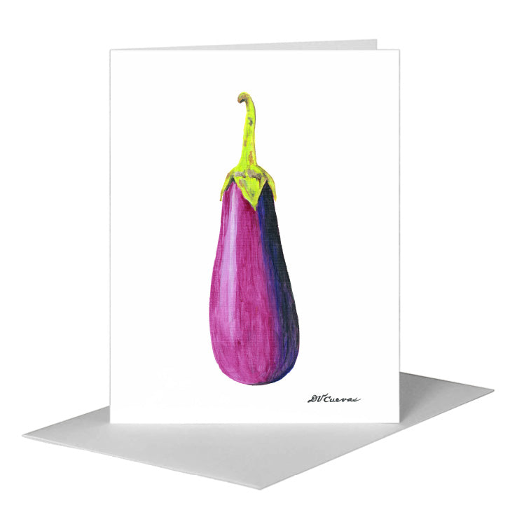 Eggplant, Greeting Card (#8122A) A2 Card Front, www.printedcanvas.com