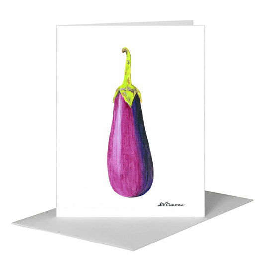 Eggplant, Greeting Card (#8122A) A2 Card Front, www.printedcanvas.com