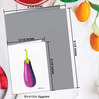 Eggplant, Greeting Card (8122A), Enclosure Card, www.printedcanvas.com