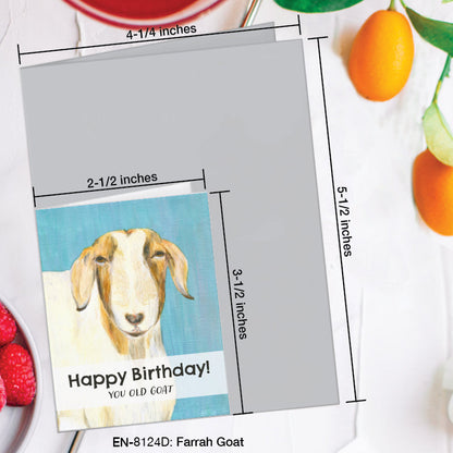 Farrah Goat, Greeting Card (8124D), Enclosure, www.printedcanvas.com