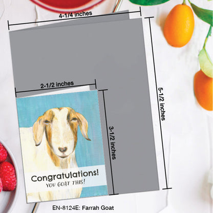 Farrah Goat, Greeting Card (8124E), Enclosure, www.printedcanvas.com
