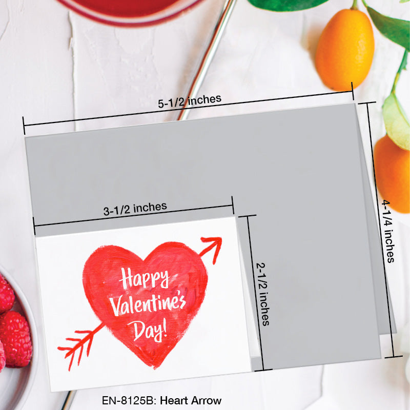 Heart Arrow, Greeting Card (8125B), Enclosure, www.printedcanvas.com