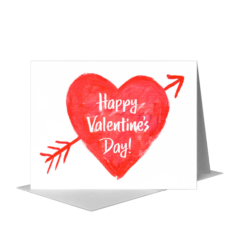 Heart Arrow, Greeting Card (#8125B) A2 Card Front, www.printedcanvas.com