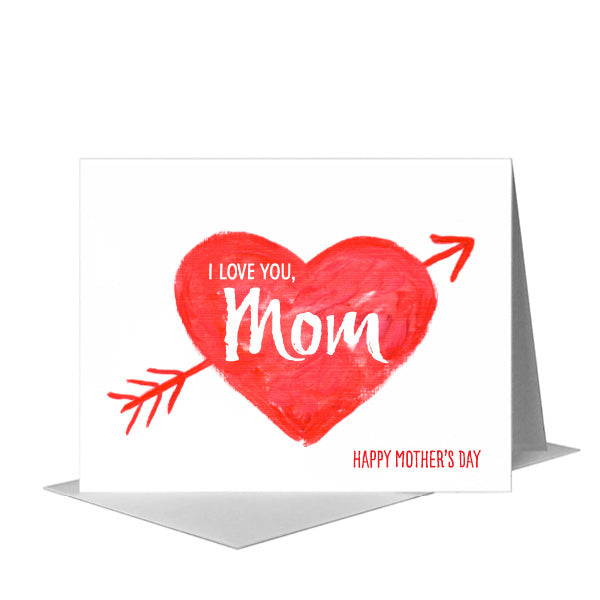 Heart Arrow, Greeting Card (#8125E) A2 Card Front, www.printedcanvas.com