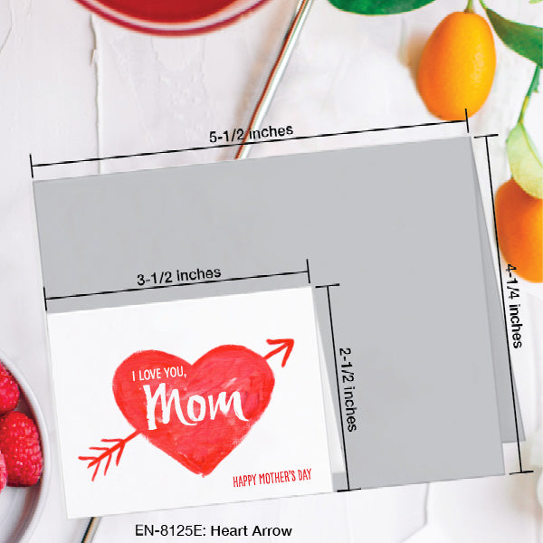 Heart Arrow, Greeting Card (8125E), Enclosure, www.printedcanvas.com