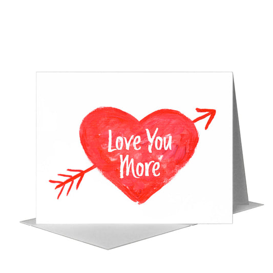 Heart Arrow, Greeting Card (#8125H) A2 Card Front, www.printedcanvas.com