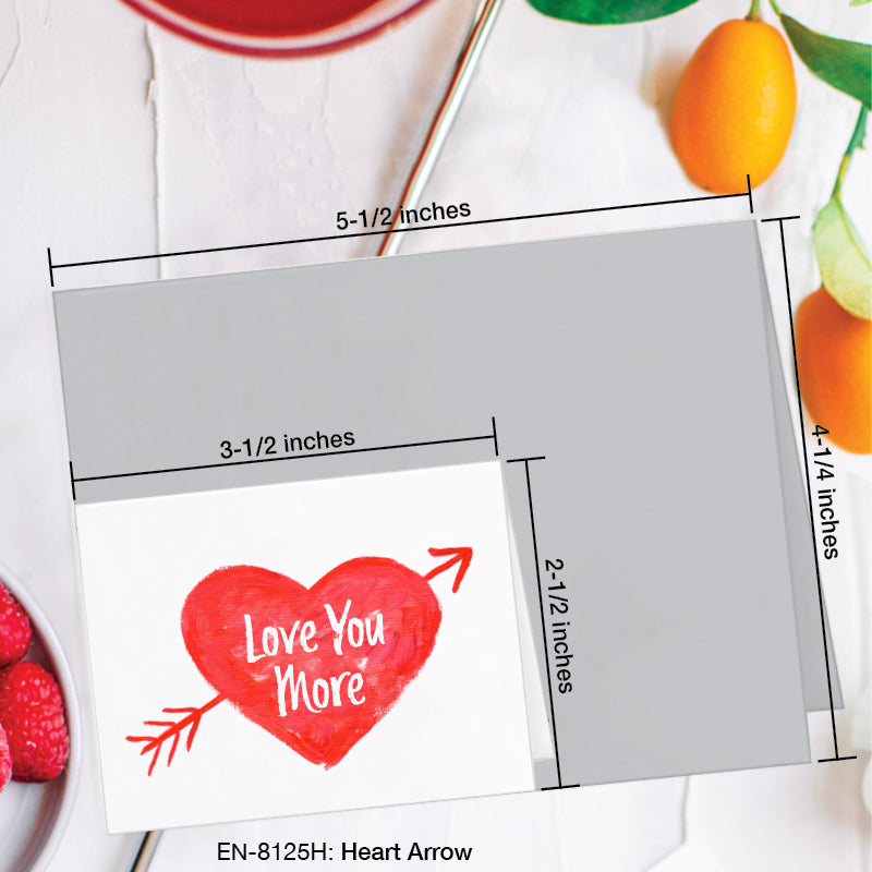 Heart Arrow, Greeting Card (8125H), Enclosure, www.printedcanvas.com