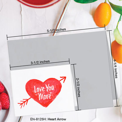 Heart Arrow, Greeting Card (8125H), Enclosure, www.printedcanvas.com