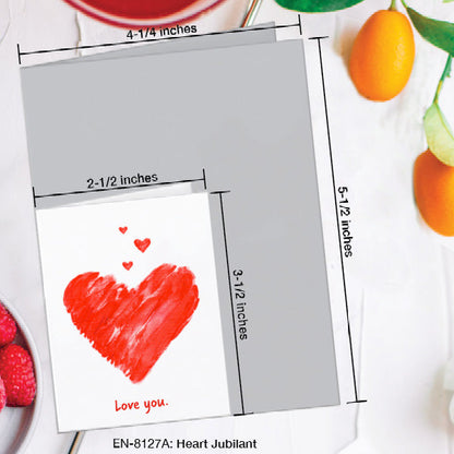 Heart Jubilant, Greeting Card (8127A), Enclosure, www.printedcanvas.com