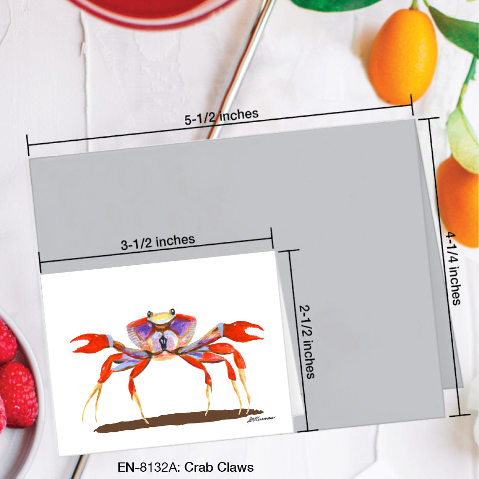 Crab Claws, Greeting Card (8132A), Enclosure Card, www.printedcanvas.com