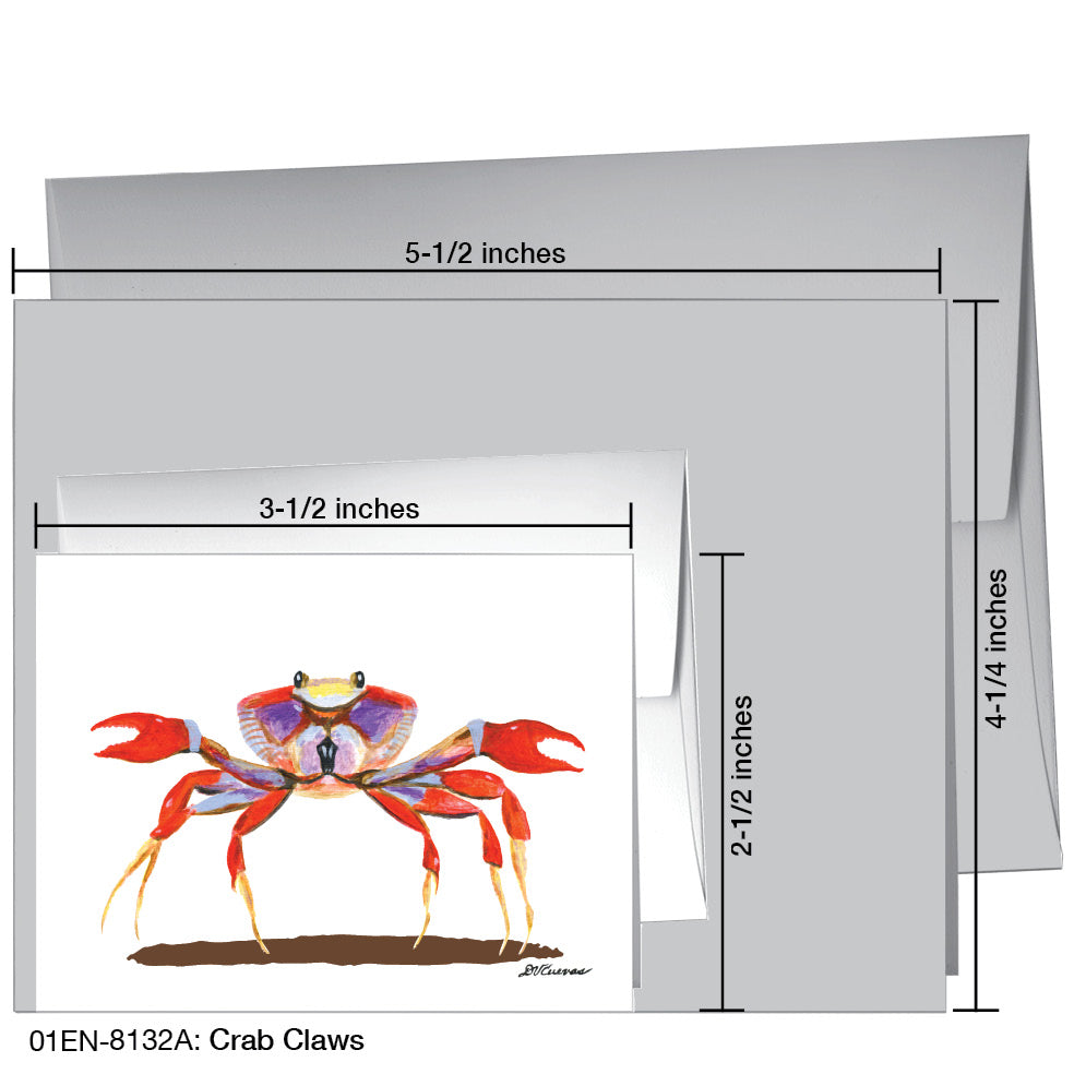 Crab Claws, Greeting Card (8132A), Enclosure, www.printedcanvas.com
