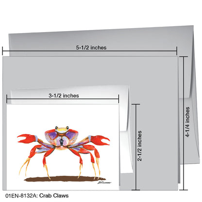 Crab Claws, Greeting Card (8132A), Enclosure, www.printedcanvas.com