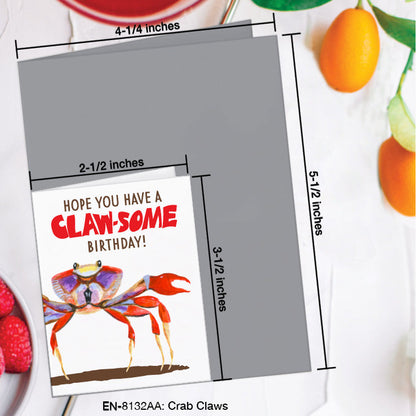 Crab Claws, Greeting Card (8132AA), Enclosure, www.printedcanvas.com