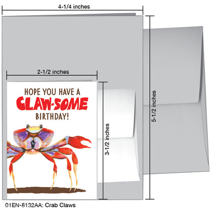 Crab Claws, Greeting Card (8132AA), Enclosure, www.printedcanvas.com