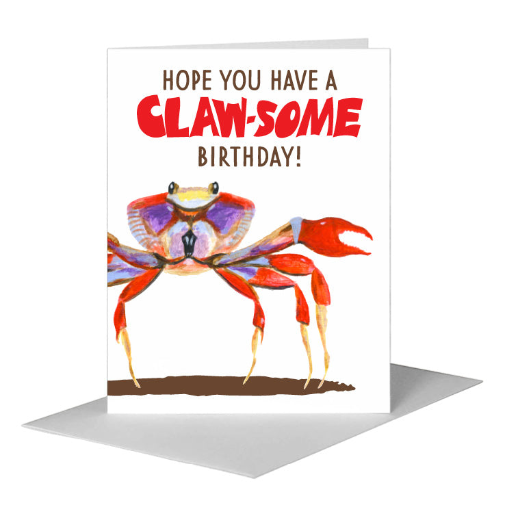 Crab Claws, Greeting Card (#8132AA) A2 Card Front, www.printedcanvas.com