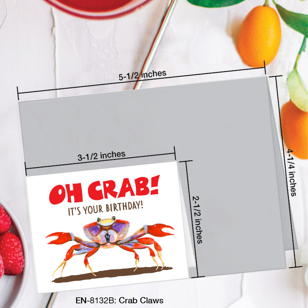 Crab Claws, Greeting Card (8132B), Enclosure, www.printedcanvas.com
