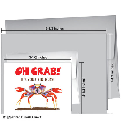 Crab Claws, Greeting Card (8132B), Enclosure Card, www.printedcanvas.com