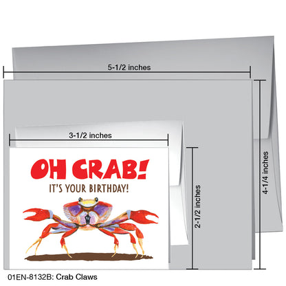 Crab Claws, Greeting Card (8132B), Enclosure, www.printedcanvas.com