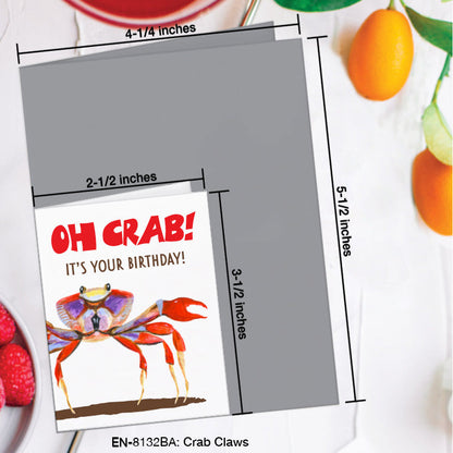 Crab Claws, Greeting Card (8132BA), Enclosure, www.printedcanvas.com