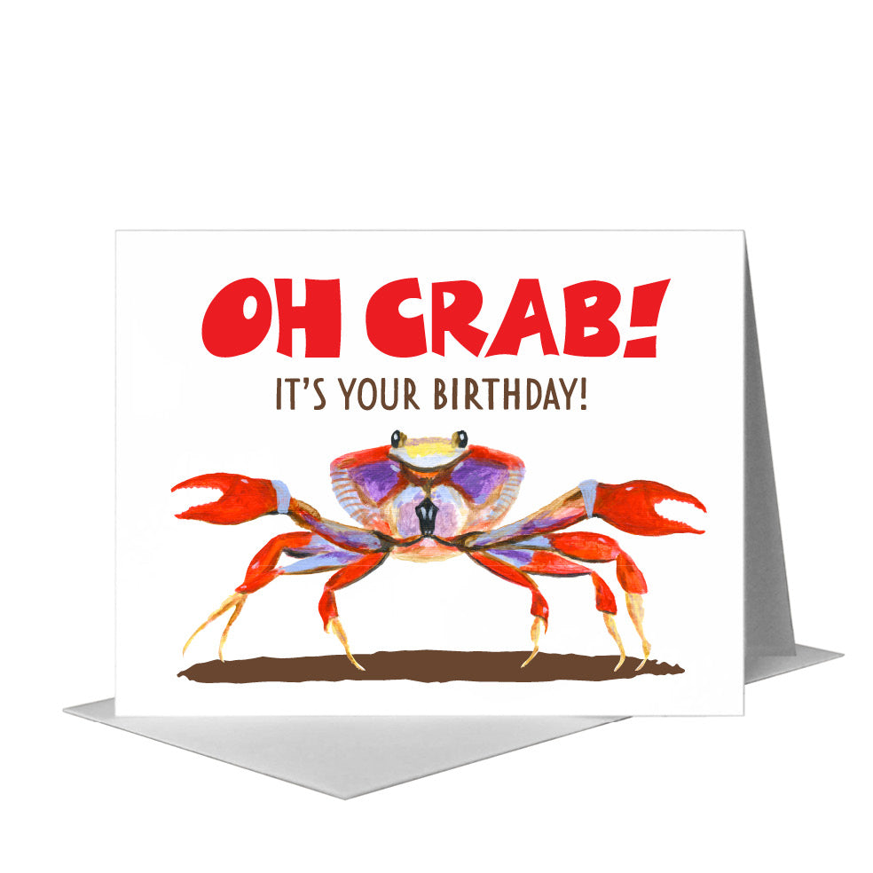 Crab Claws, Greeting Card (#8132B) A2 Card Front, www.printedcanvas.com