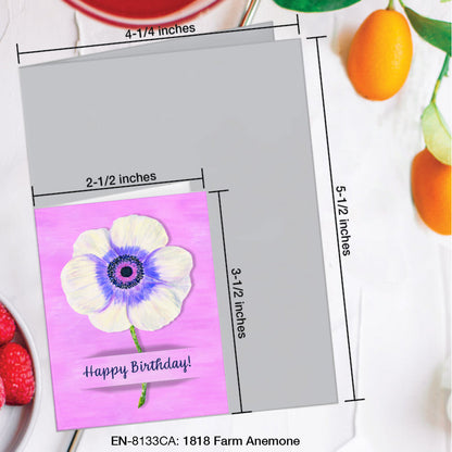 1818 Farm Anemone, Greeting Card (#8133CA)