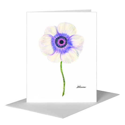 1818 Farm Anemone, Greeting Card (#8133D) A2 Card Front, www.printedcanvas.com