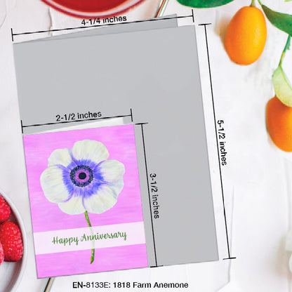 1818 Farm Anemone, Greeting Card (8133E), Enclosure, www.printedcanvas.com