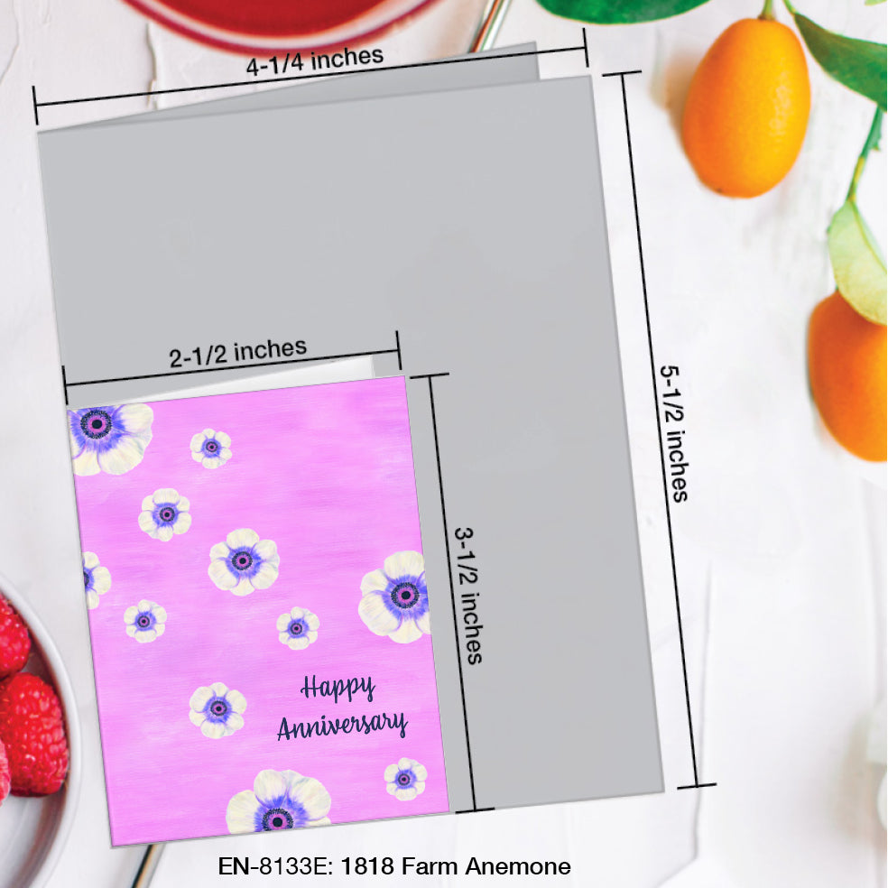 1818 Farm Anemone, Greeting Card (#8133E)