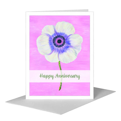 1818 Farm Anemone, Greeting Card (#8133E), A2 Card Front, www.printedcanvas.com