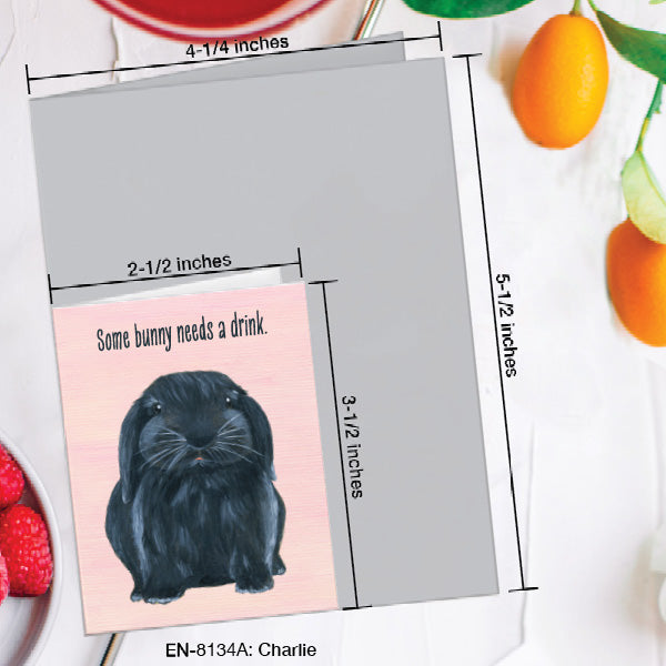 Charlie Bunny, Greeting Card (8134A), Enclosure, www.printedcanvas.com