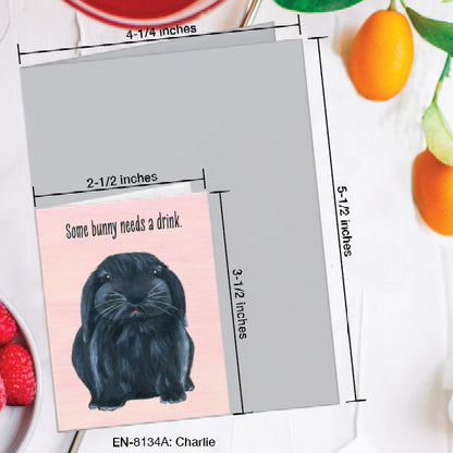 Charlie Bunny, Greeting Card (8134A), Enclosure, www.printedcanvas.com