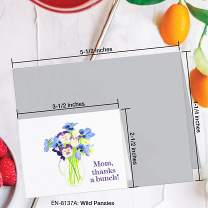 Wild Pansies, Greeting Card (#8137A)