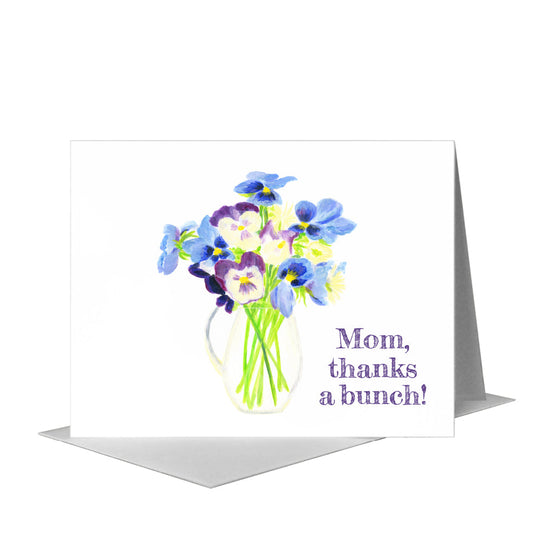 Wild Pansies, Greeting Card (#8137A) A2 Card Front, www.printedcanvas.com