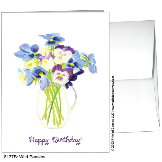 Wild Pansies, Greeting Card (#8137B)