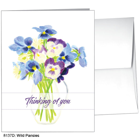 Wild Pansies, Greeting Card (#8137D), A2 Card Front, www.printedcanvas.com