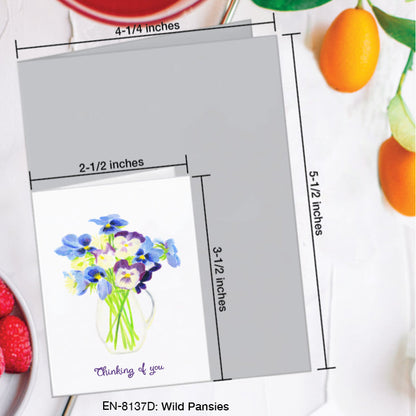 Wild Pansies, Greeting Card (#8137D)