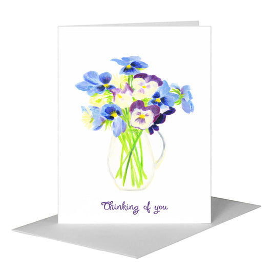 Wild Pansies, Greeting Card (#8137D) A2 Card Front, www.printedcanvas.com