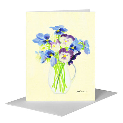 Wild Pansies, Greeting Card (#8137F) A2 Card Front, www.printedcanvas.com
