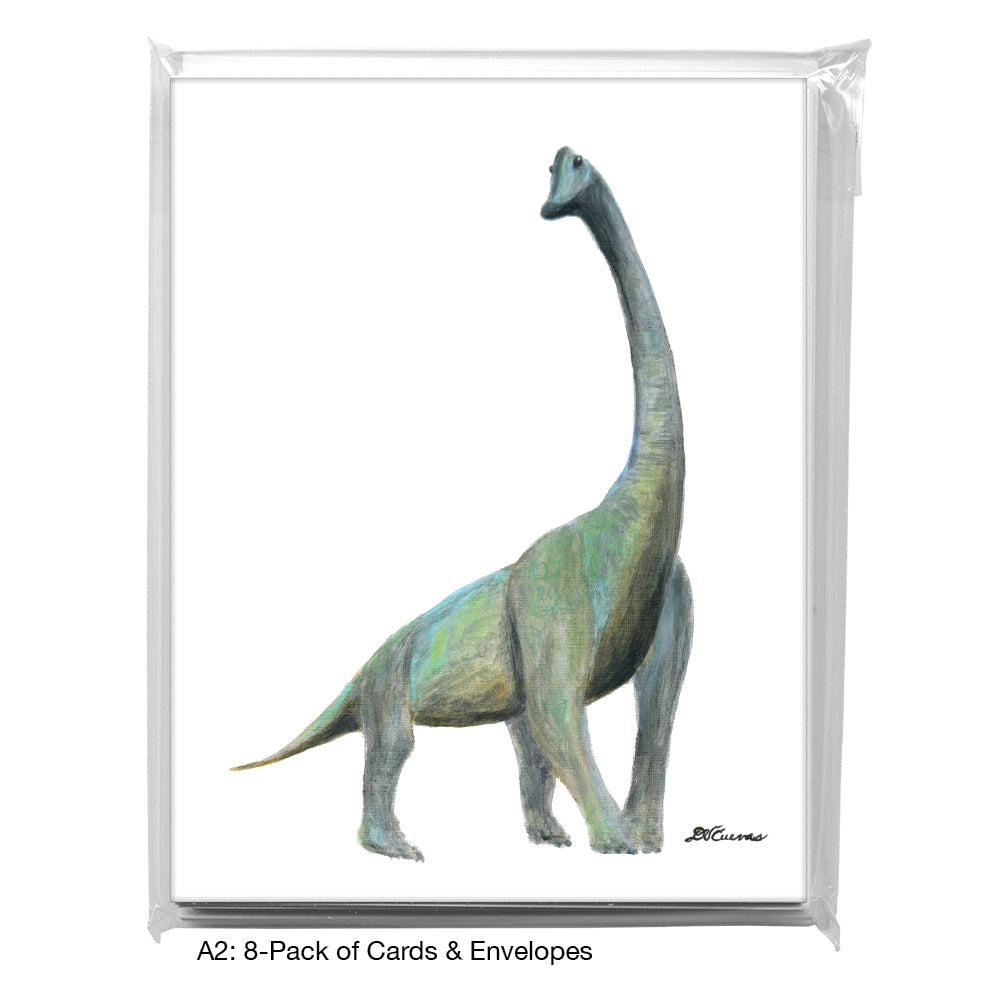 Brontosaurus, Greeting Card (8138A), 8-Pack, www.printedcanvas.com