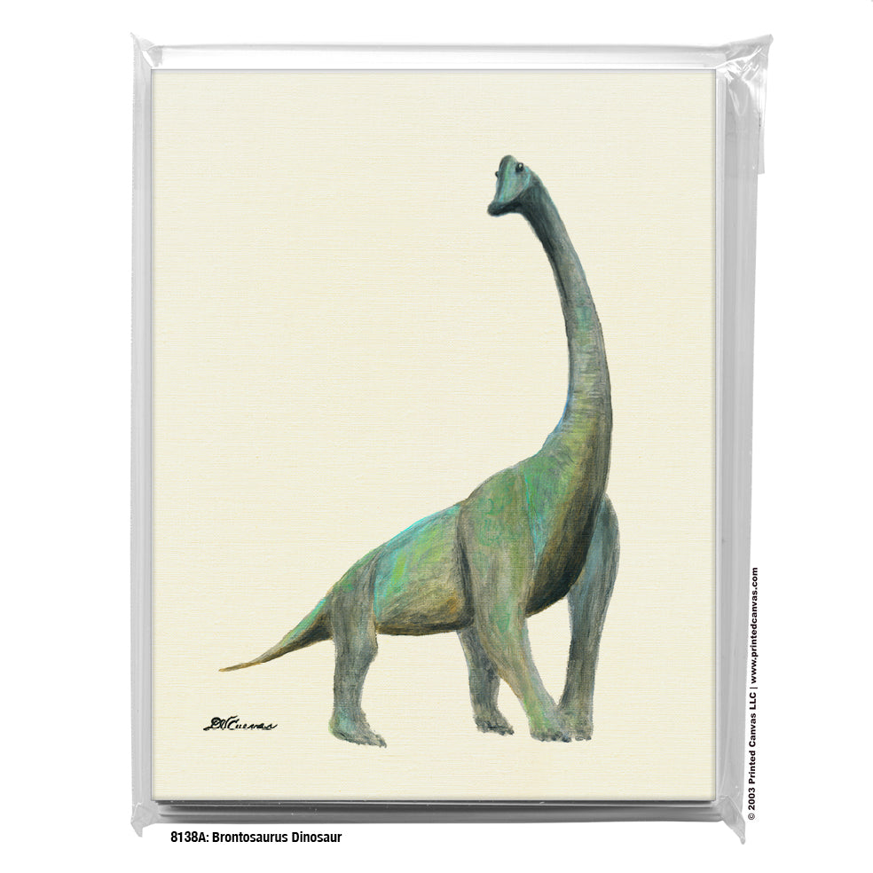 Brontosaurus Dinosaur, Greeting Card (#8138A)