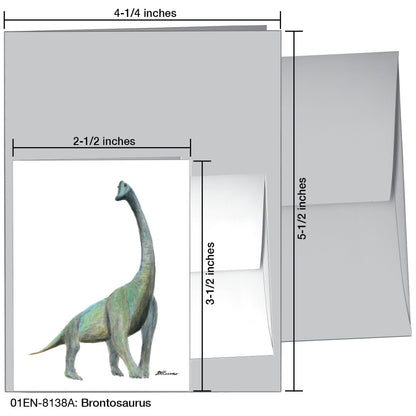Brontosaurus, Greeting Card (8138A), Enclosure, www.printedcanvas.com